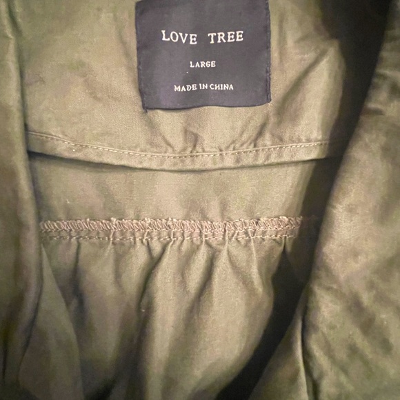 Women’s Love Tree Green Utility Jacket size Large - Picture 3 of 4